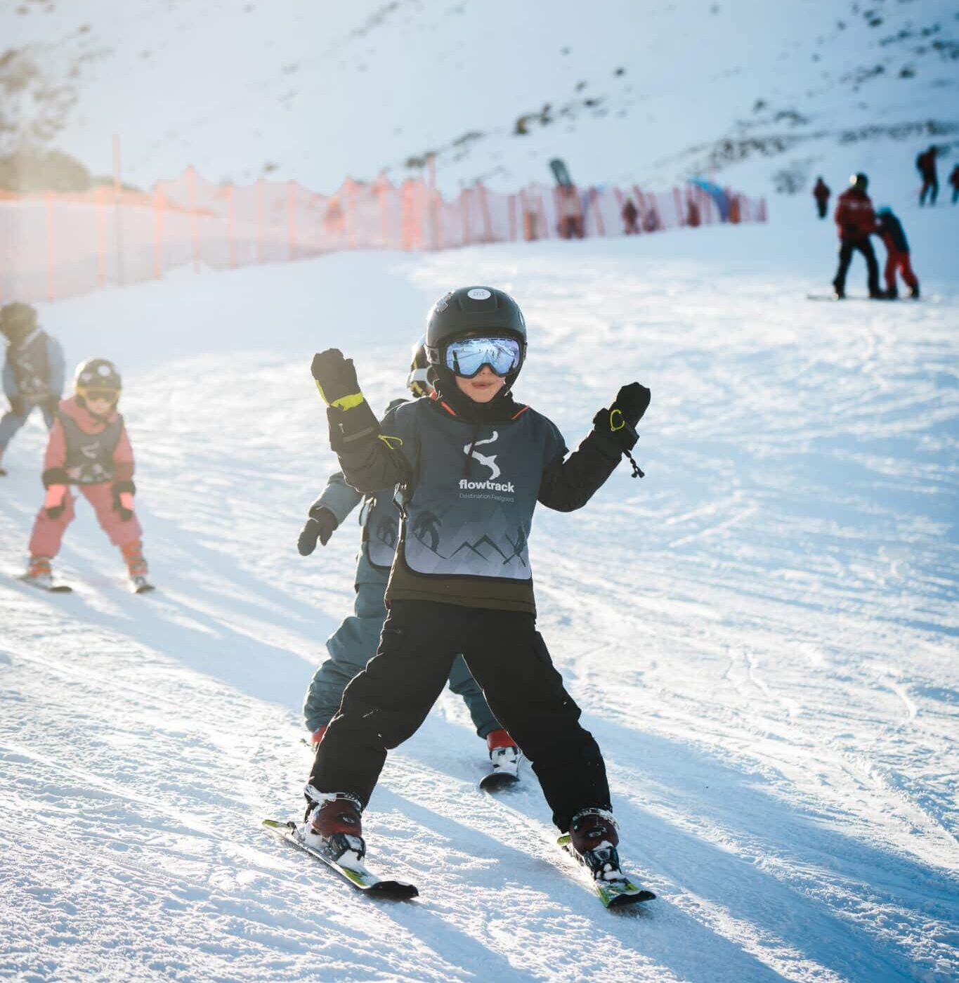 blue bunny op de piste