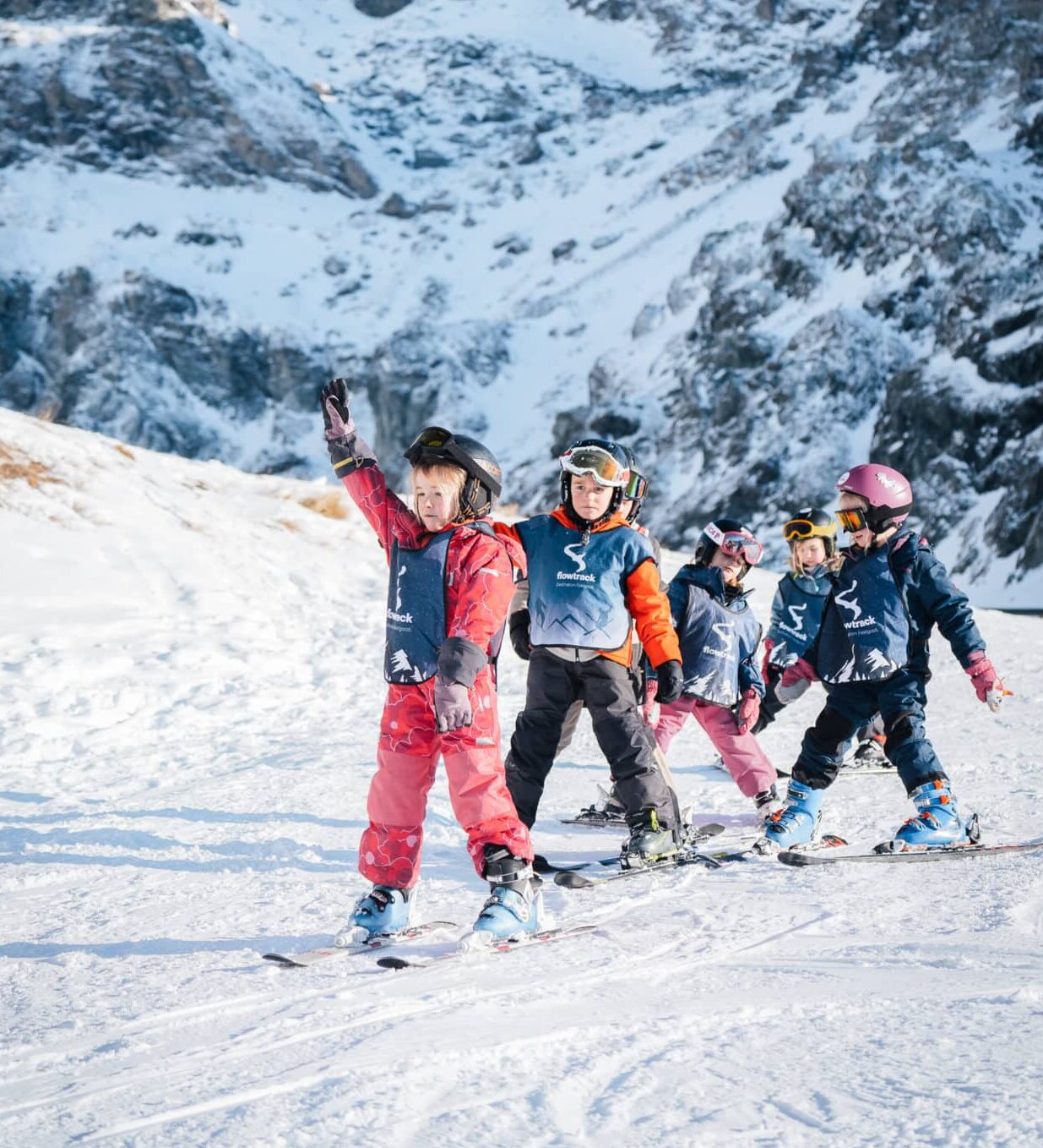 skiles achter elkaar