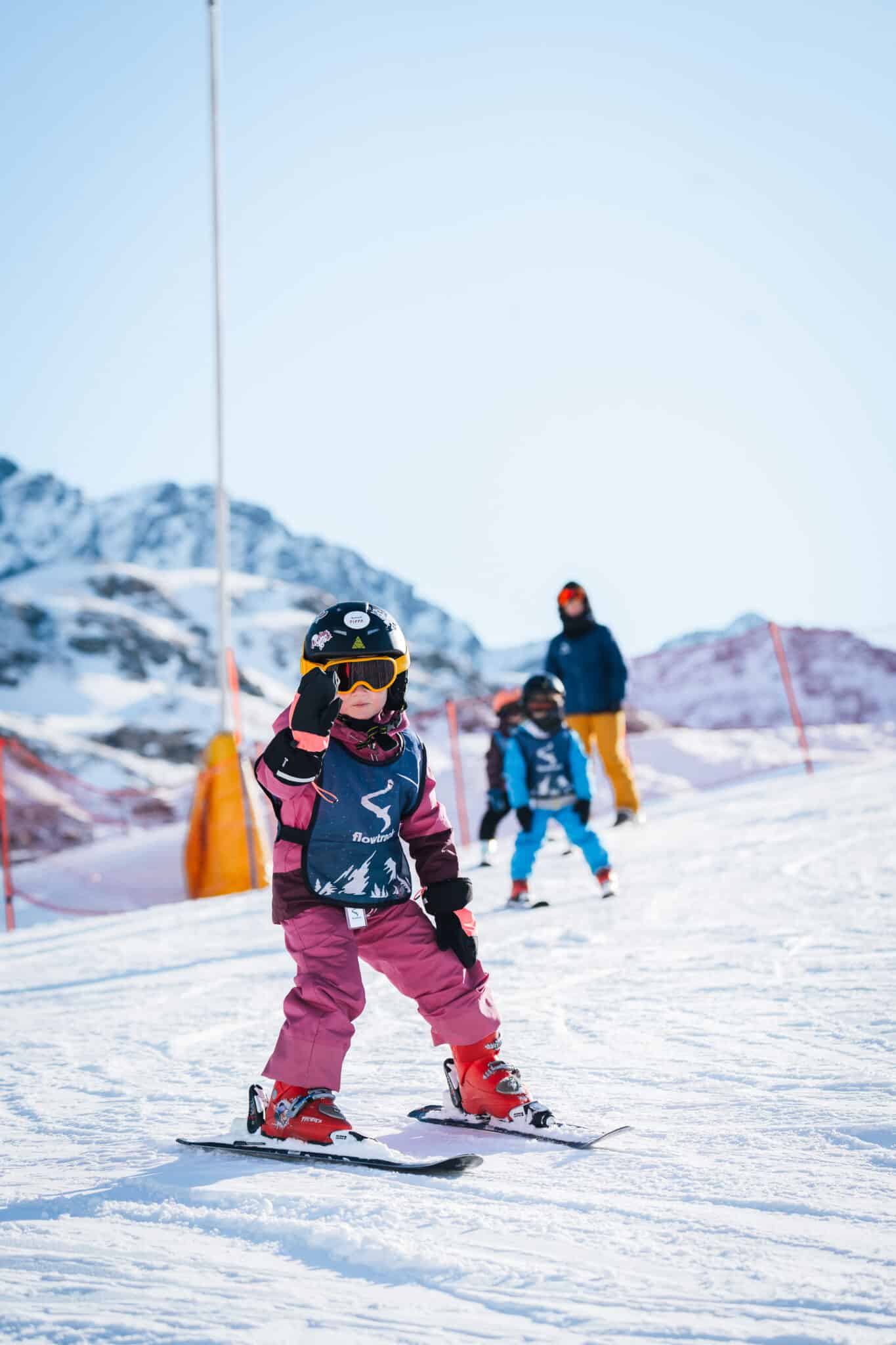 zwaaien tijdens skien
