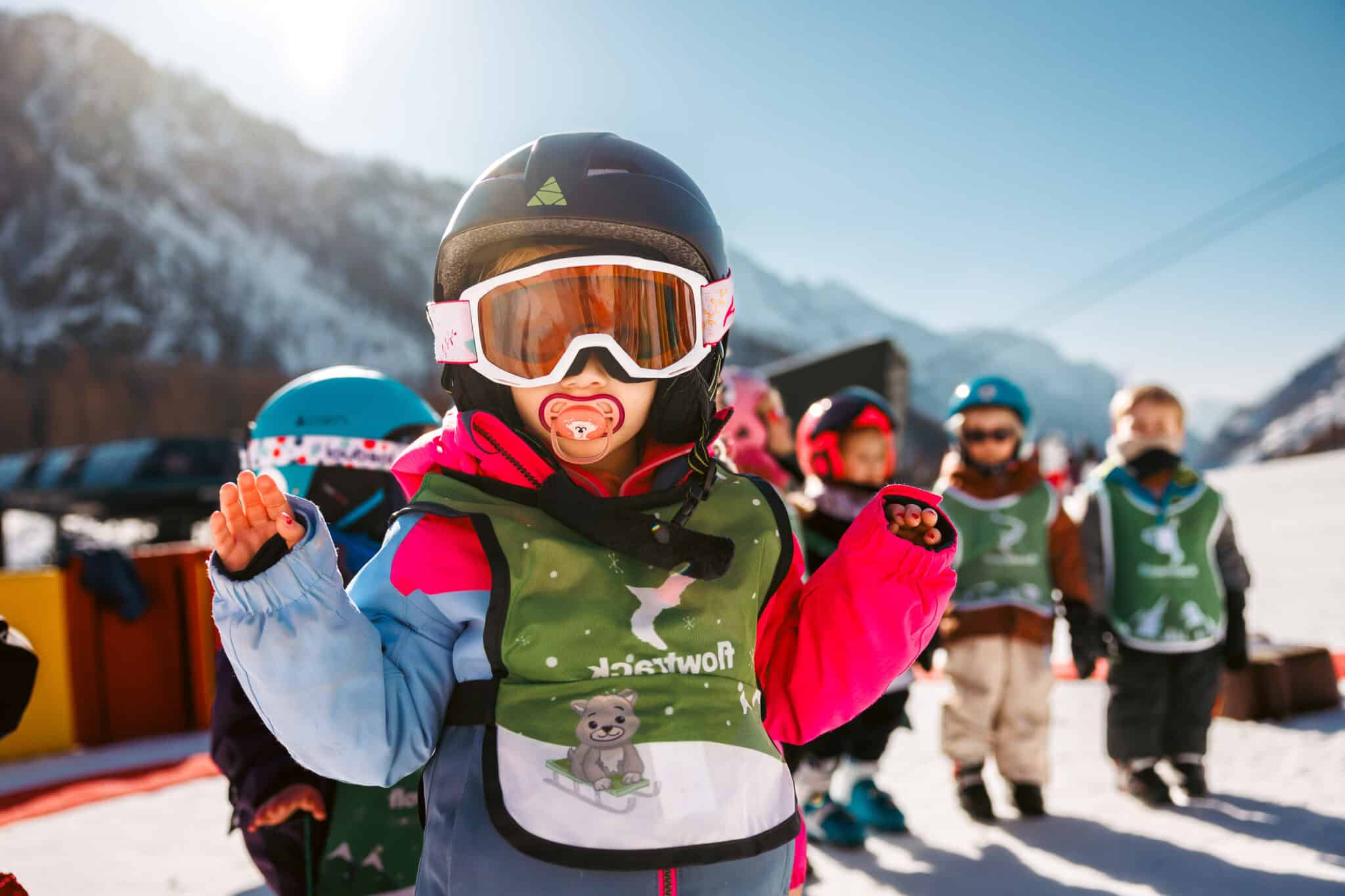 sneeuwgewenning in de zon