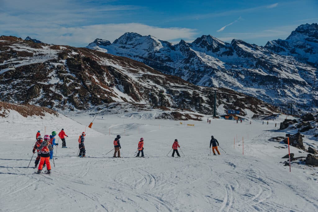 skiles op de piste