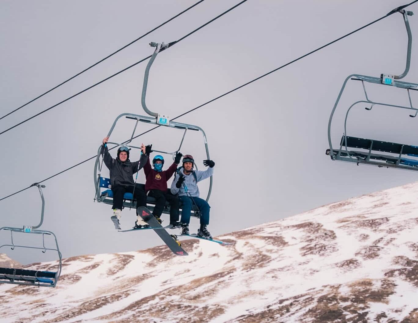 snowcamp in de skilift