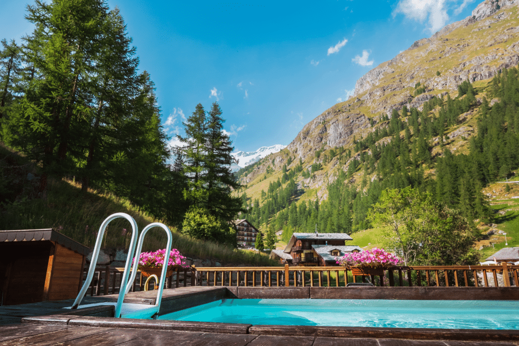 buitenzwembad chalet du lys