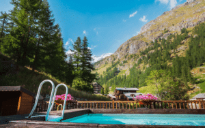 buitenzwembad chalet du lys